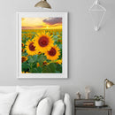 Mosaic Rhinestone Craft Diamond Painting 5D DIY Sunflowers Picture Poster Decor