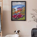 Full Round Drill Car with Flag Drawing 5D DIY Diamond Painting Kit Art Ornaments