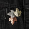 Women Party Leaves Brooch Pin Maple Leaf Brooches Lapel Brooch Corsage Pins