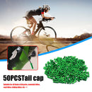 50pcs Bike Cable End Caps Aluminum Alloy Brake Shifter Cable Tips (Green)