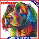 Partial Cross Stitch 14CT Rainbow Dog Counted Embroidery DIY Home Decorations