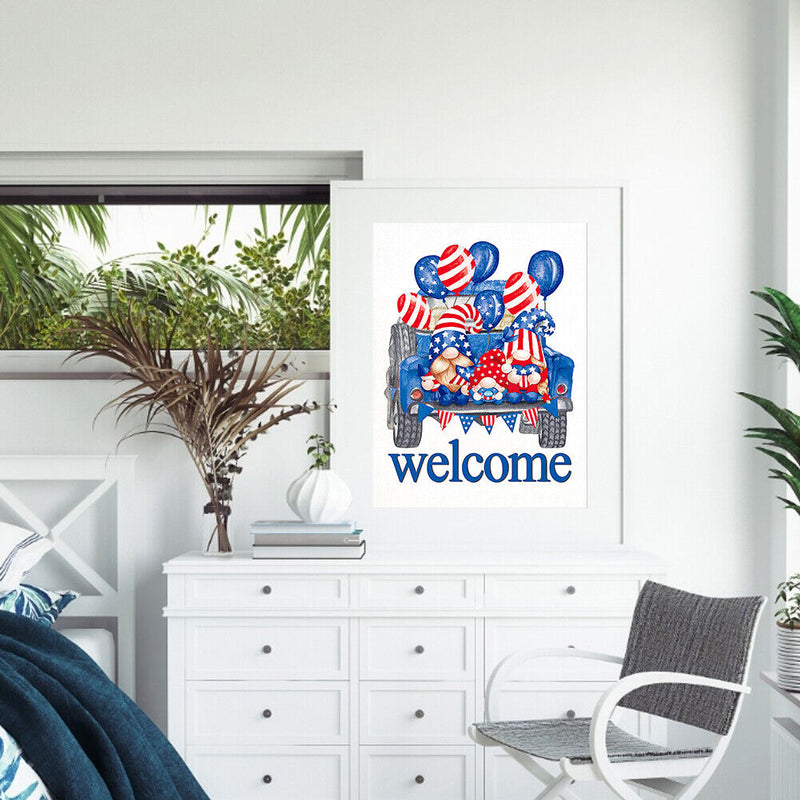 Hand Painted Oil Paint by Numbers DIY Flag Goblin Drawing Wall Decoration Gift