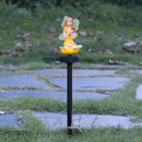2*Solar Flower Fairy Light Outdoor Lawn Stakes Lamps Garden Decor (Purple)