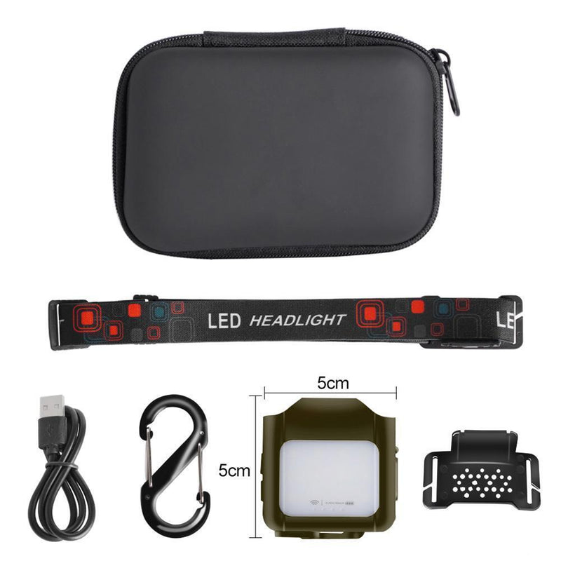 Waterproof Sensor Camping Headlamp COB LED Cap Clip Head Lamp (NO Car Charger)