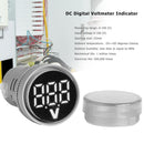 6-100V DC Digital Voltmeter Indicator LED Lamp Round Signal Light (White) Newly