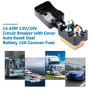 Starnearby 15V 12V / 24V Switch with 15A Automatic Fuse Dual Battery