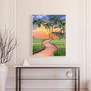 Paint By Numbers DIY Coastal Path Hand Painted Art Canvas Oil Home Wall Decor