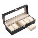 Broadroot 6 Slots Wrist Watch Display Case Box Jewelry Storage Organizer With Co