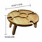 Wooden Outdoor Folding Picnic-Table With Glass Holder Glass Wine 2 1 R9I3 M5D1