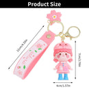 Car Pendant Backpack Pendant Pink Sakura Wristband Key Ring Keychain
