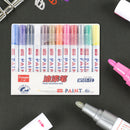 12 Colors Set Waterproof Car Tyre Tire Fast Dry Car Tyre Tire Metal