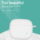 Silicone Case w/ Keychain for ZMI PurPods Pro Earbuds Charging Case (White)
