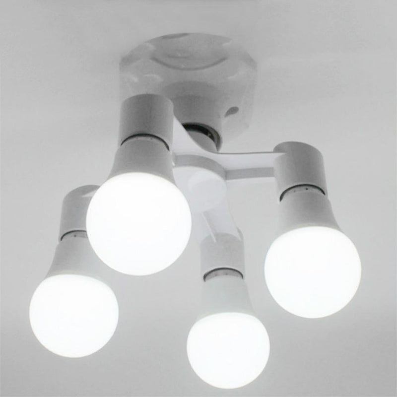 3PC 3 in 1/4 in 1/5 in 1 E27 to E27 Base Socket Splitter LED Light Lamp (B)