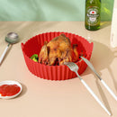 Silicone Air Fryers Basket Baking Accessories for Family Baking Camping Barbecue