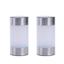2pcs Solar Powered Stainless Steel Light LED Wall Light Fence Lamp Outdoor Garden Li