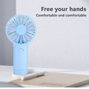 USB Mini Wind Power Handheld Fan Portable Summer Small Cooling Fan (Blue)