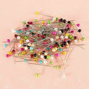 100X Round Head Dressmaking Sewing Straight Pins Mixed Color. Y0J3 Q8P6