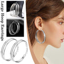 Fashion Hoop Earrings Large Big Circle Hoops Stud Earring Women Ladies Jeweller&