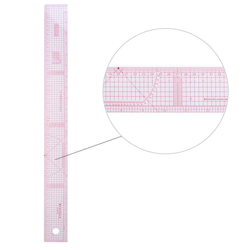5pcs Metric Styling Rulers Curve Set Cutting Ruler Arm Sleeve Yardstick Newly