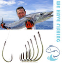 30pcs/Lot High Carbon Steel Luminous Fishing Fishing Barbed Hook Fishing Tackles