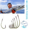 30pcs/Lot High Carbon Steel Luminous Fishing Fishing Barbed Hook Fishing Tackles