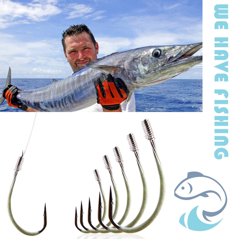 30pcs/Lot High Carbon Steel Luminous Fishing Fishing Barbed Hook Fishing Tackles