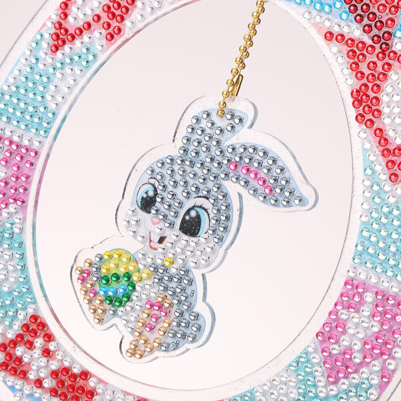 DIY Diamond Painting Ornaments Crystal Drill Easter Cute Bunny Handmade Crafts