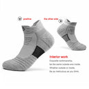 Men Basketball Socks Anti-Slip Towel Bottom Thickened Short Socks (Gray)