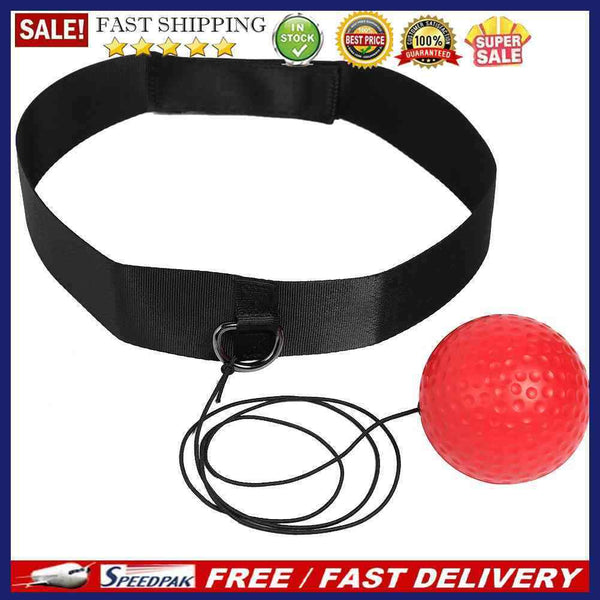 Head-Mounted Boxing Reflex Ball To Rais Reaction Boxing Exercise Set (Red B