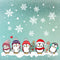Christmas Penguin Window Glass Stickers Mirror Stickers Snowflake Wall Door~