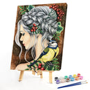 Flower Girl Oil Paint By Numbers Kit DIY Drawing Picture for Adults Home De
