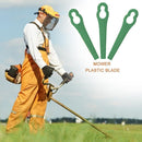 200pcs Plastic Cutter Blades for Grass Brushcutter Replacement Part (Green)