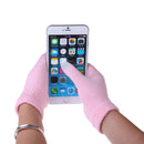 Women Men Touch Screen Soft Cotton Winter Gloves Warmer Smartphone Pink