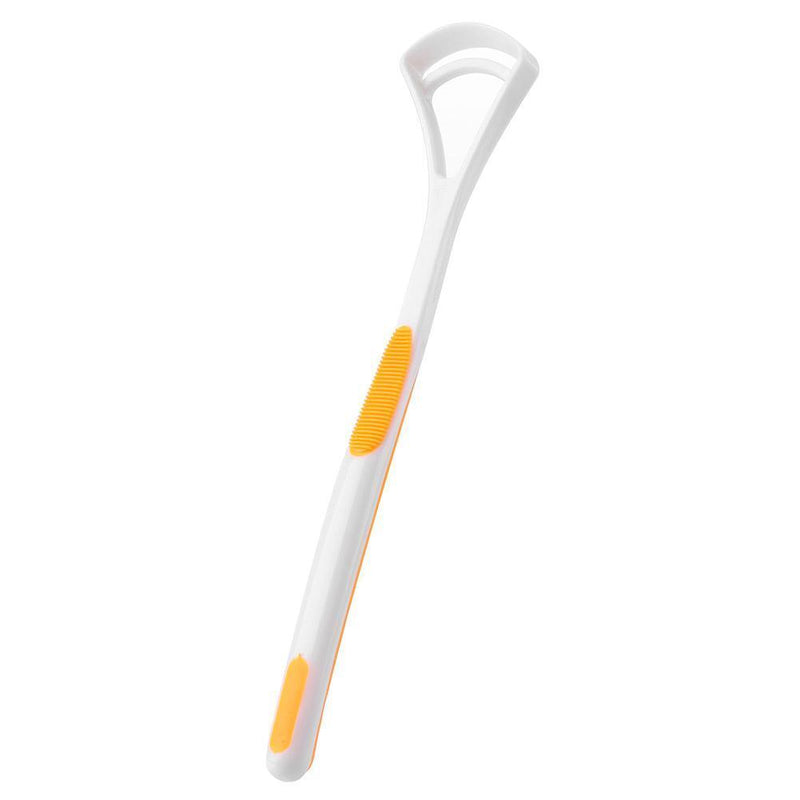 Tongue Brush Tongue Scraper Cleaner Oral Care Tongue Cleaning Tool (Yellow)