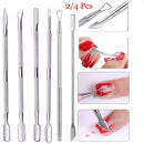 Manicure Dead Skin Remover Cuticle Pusher Triangle Rod Nail Polish Clean Stick