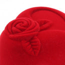 Engagement Gift Storage Velvet Ring Box Wedding Ring Box Red Heart Jewelry Box