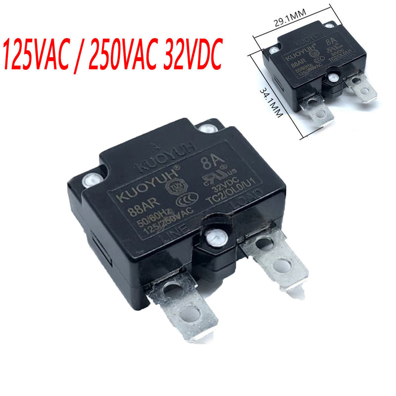 KUOYUH Circuit Breaker Overcurrent Protector 88AR Series 8A Automatic Reset