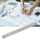 Stainless Steel Metal Straight Ruler Double Sided Measuring Tool (200mm) Newly