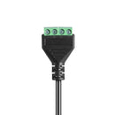 3.5mm Stereo 4 Pole Male Plug to 4 Pin AV Screw Video Balun Terminal Cable