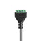 3.5mm Stereo 4 Pole Male Plug to 4 Pin AV Screw Video Balun Terminal Cable