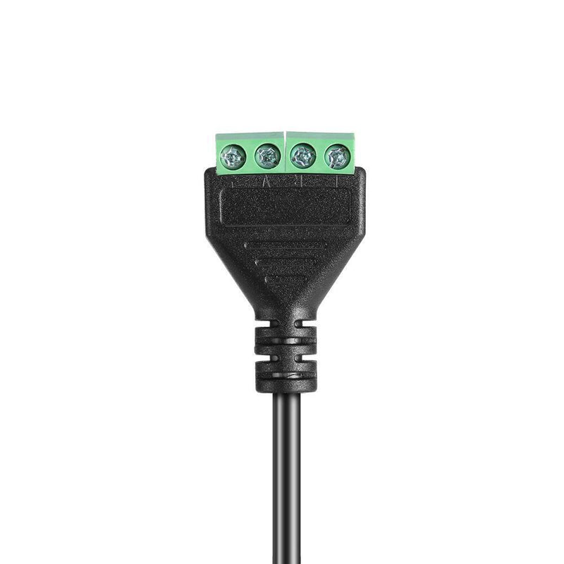 3.5mm Stereo 4 Pole Male Plug to 4 Pin AV Screw Video Balun Terminal Cable