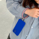 Hanging Ring Phone Silicone Chain Anti-Lost Lanyard Bracelet (Peach Red)