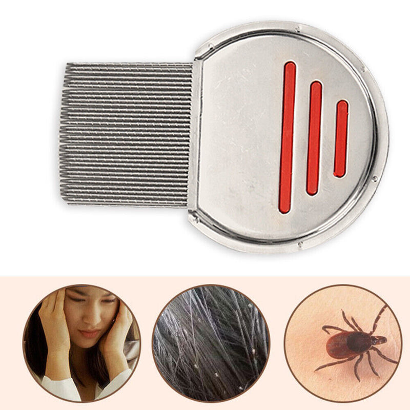 Head Lice Treatment Nit Free Comb with Rounded Tip Super Density Teeth Brush