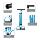 Pedal Resistance Band Set Break-Proof Strength Adjustable Pedal (Blue) Newly