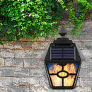 LED Solar Wall Light Retro Flame Torch Lamp Outdoor Waterproof Garden Lamp Newly