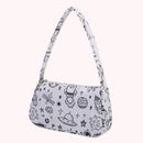 Fashion Women Cow Spotted Printing Underarm Bag Casual Small Handbag (D)