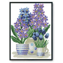 Flowers Cross Stitch 14CT Stamped Canvas DIY Embroidery Needlework (H640)