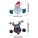 Banner Christmas Garden Ornaments Penguin Elk Santa Claus Fence Decorations