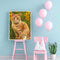 Frameless Orange Cats Oil Paint By Numbers Kit DIY Handmade Drawing On Canv