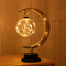Moon Sepak Takraw Lamp Handmade Hemp Rope Wrought Iron Night Light for Bedroom
